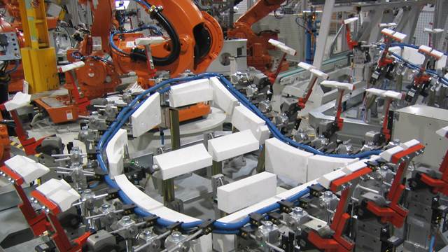 Full ring bonding process using induction heating in an automated industrial production line
