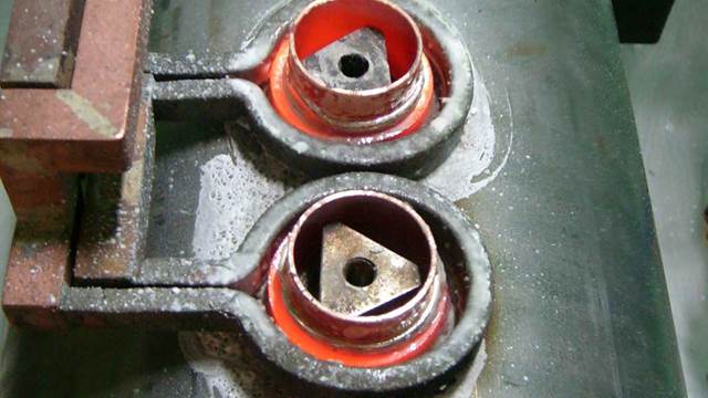 Induction heating used for precision induction brazing of compressor parts in an industrial manufacturing process