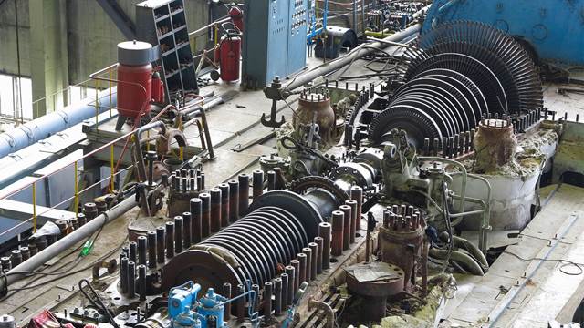 Steam turbine undergoing maintenance where ENRX induction heating is used for expanding bolts and loosening tightly fitted components
