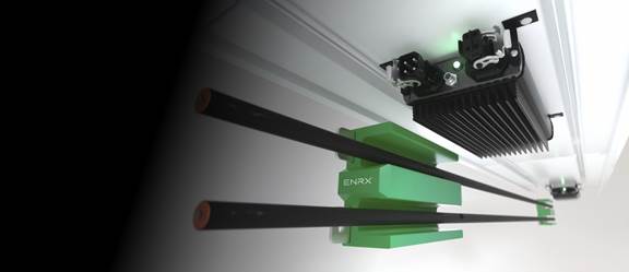 ENRX Power Rail contactless power supply system using inductive power transfer for moving machinery