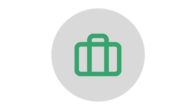 Green briefcase icon representing career and job opportunities at ENRX