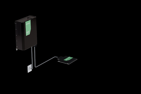 Animation of ENRX ENRMOVE wireless charging system setup for industrial vehicles