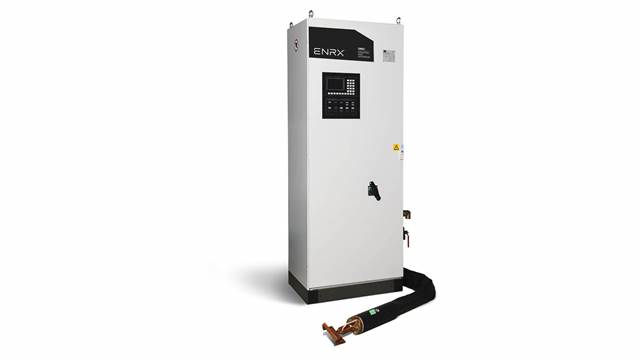 ENRX SINAC induction power supply with connected coil for cable and wire heating applications