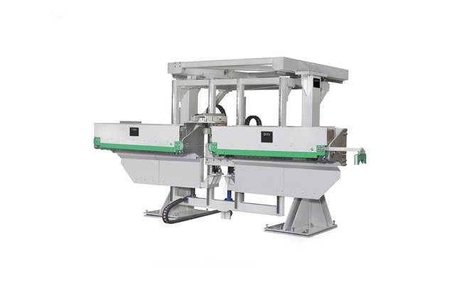 Sistema de normalizado de costura por seguimiento horizontal ENRX con bobinas de inducción situadas sobre una línea de producción de tubos