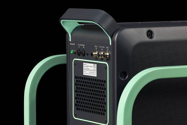 ENRX Ventac induction heating unit showing cooling fan and connection panel – the system’s only moving part for easy maintenance.