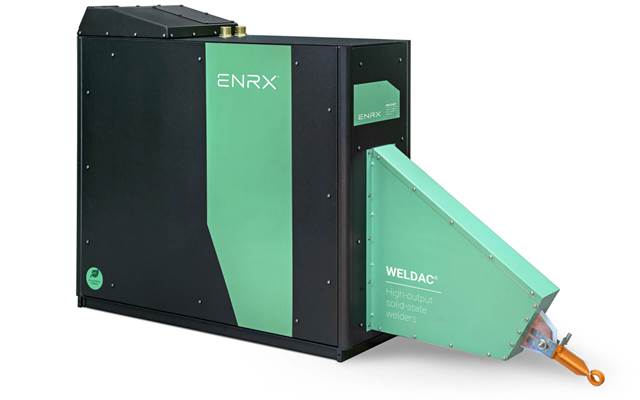 ENRX Weldac 04 compact induction tube welder, front angled view