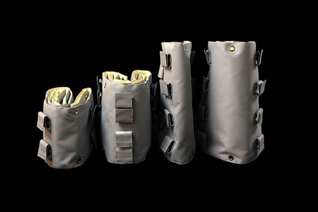 ENRX Ventac induction heating insulation blankets designed for air-cooled heating systems, shown in various sizes for safe and efficient thermal processing.