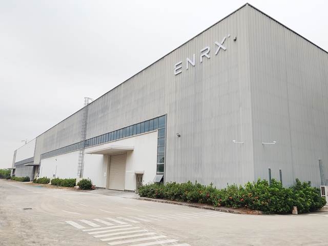 New ENRX plant in Zhuhai, China – modern production facility for induction heating and charging solutions.