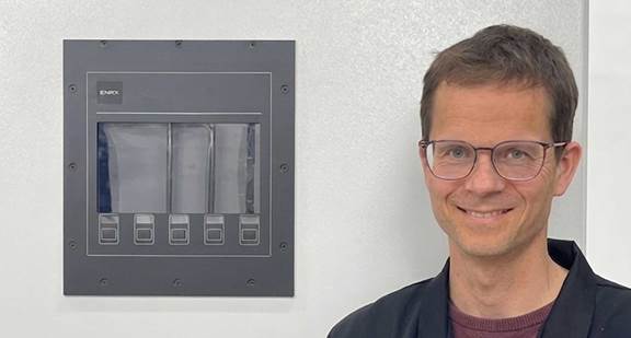 Erik Stjernholm Hoff, ENRX R&D Engineer, working on high-precision control systems .